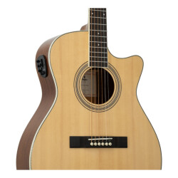 Prodipe Primera SA150 CEQ Solid Top Grand Auditorium Elektro Akustik Gitar - 4
