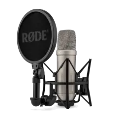 RODE NT1 5. Nesil Geniş Diyaframlı Kardioid Kondenser XLR/USB Mikrofon (Gümüş) - RODE