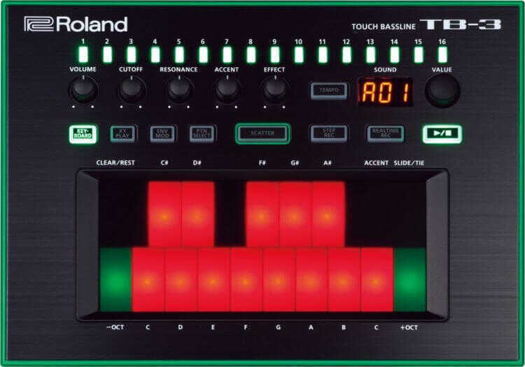 Roland - Roland AIRA TB-3 Touch Bassline Synthesizer