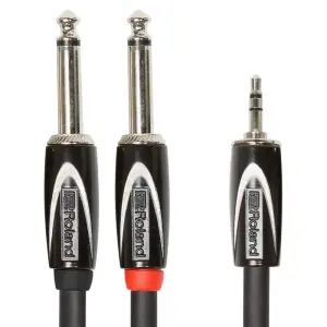 Roland RCC-10-3528V2 3M 3.5MM TRS-DUAL 1/4 Y CABLE Bağlantı Kablosu - 1