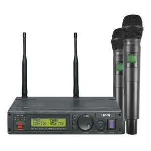Roof R 1200 E-E İki Kanal UHF Telsiz Mikrofon Sistemi - 1