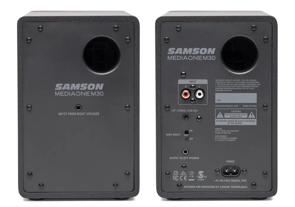 Samson MediaOne M30 Powered Stüdyo Monitor (Çift) - 4