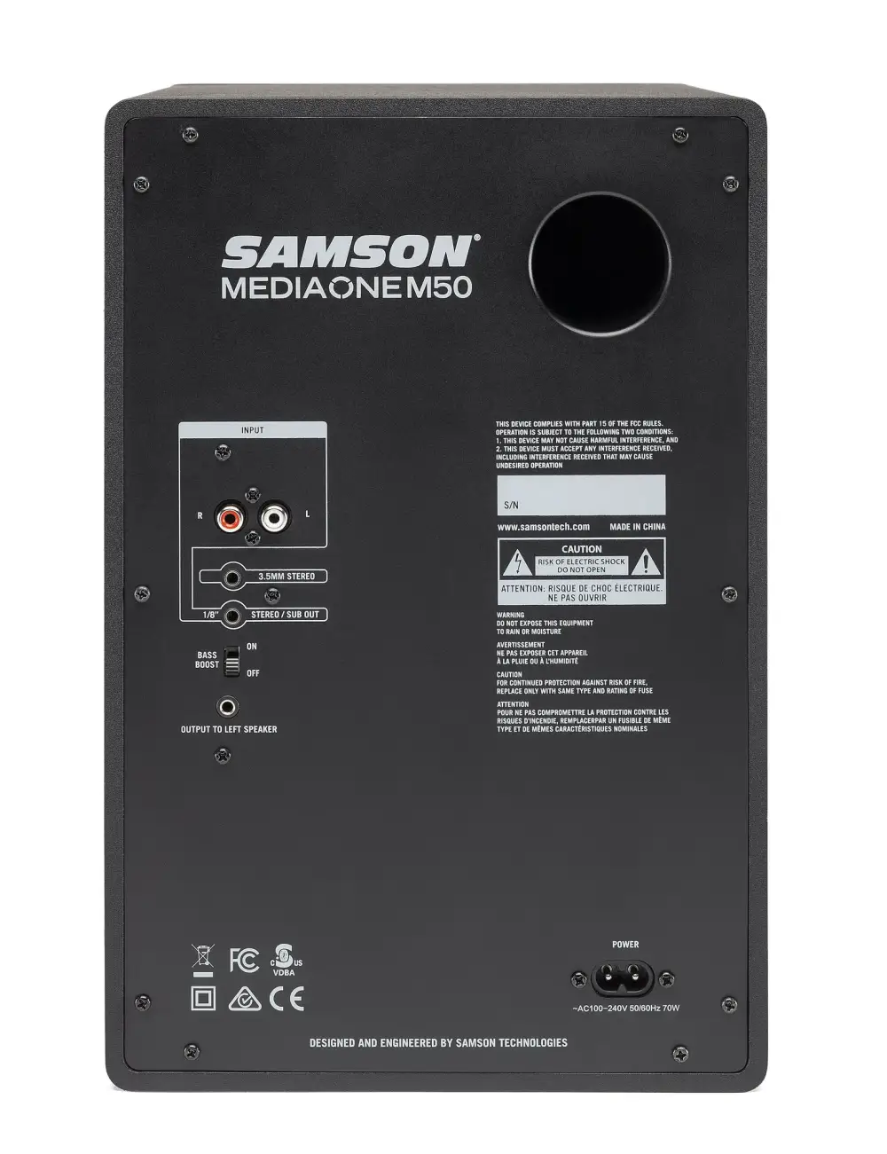 Samson MediaOne M50 Powered Stüdyo Monitorü (Çift) - 3