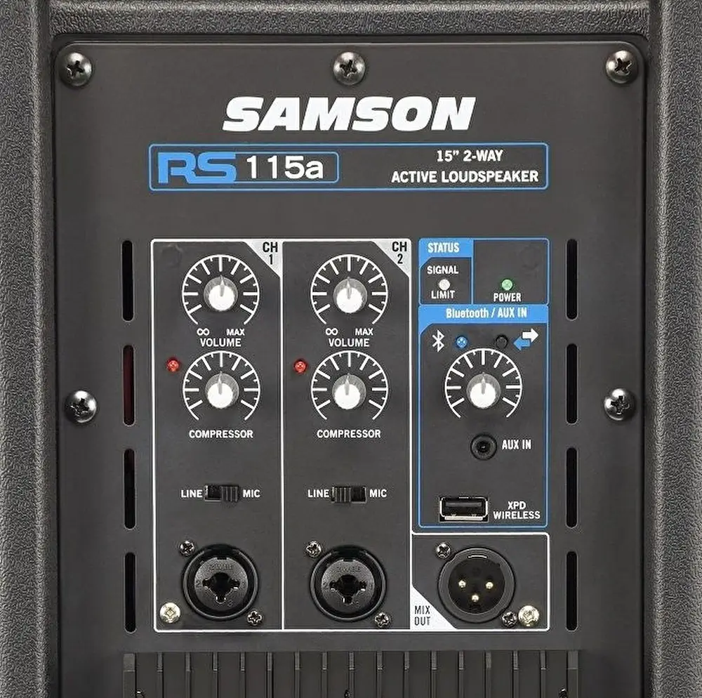Samson RS115A 400W 2 Yollu Aktif Bluetooth Hoparlör - 3