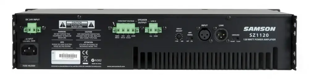 Samson SZ1120 Zone Amplifier - 2