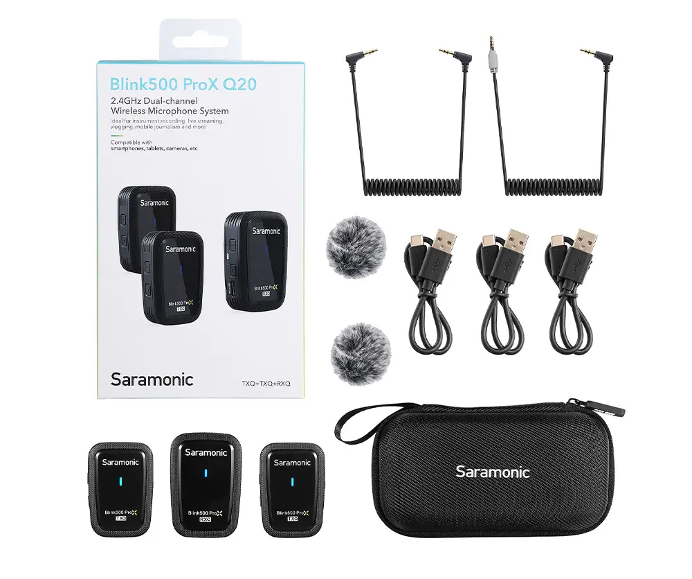 Saramonic Blink500 ProX Q20 Kablosuz İkili Mikrofon - 4