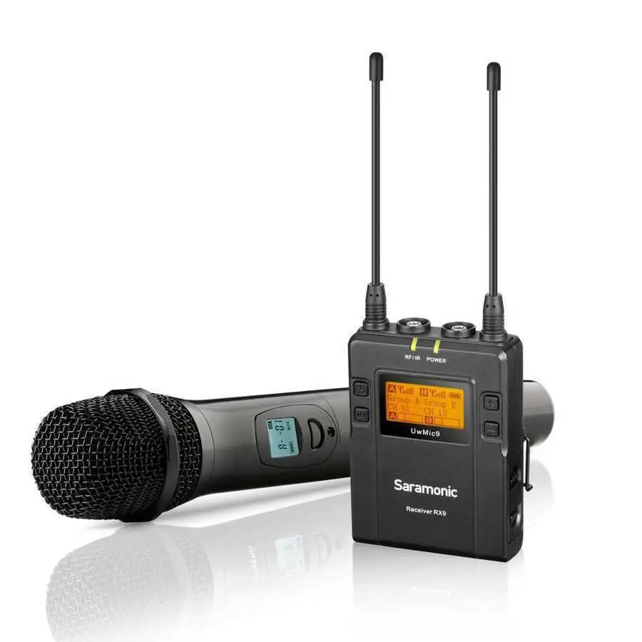 Saramonic UwMic9 RX9 + HU9 Kablosuz El Mikrofonu - 5