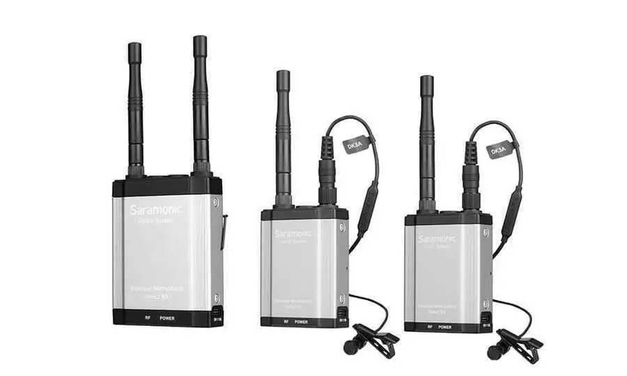 Saramonic Vlink2 Kit2 (TX+TX+RX) 2.4 GHz Kablosuz Mikrofon Sistemi - 1