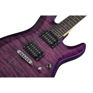 Schecter C-6 Plus Elektro Gitar (Charcoal Burst) - 2