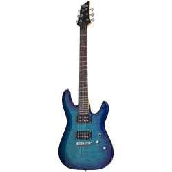 Schecter C-6 Plus Elektro Gitar (Ocean Blue Burst) - 1