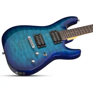 Schecter C-6 Plus Elektro Gitar (Ocean Blue Burst) - 2