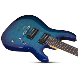 Schecter C-6 Plus Elektro Gitar (Ocean Blue Burst) - 3