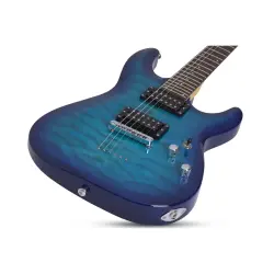 Schecter C-6 Plus Elektro Gitar (Ocean Blue Burst) - 4