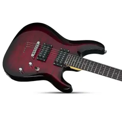 Schecter C-6 Plus Elektro Gitar (See-Thru Cherry Burst) - 2