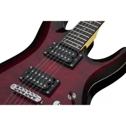 Schecter C-6 Plus Elektro Gitar (See-Thru Cherry Burst) - 5