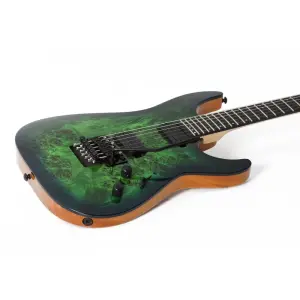 Schecter C-6 Pro FR Elektro Gitar (Aqua Burst) - 2