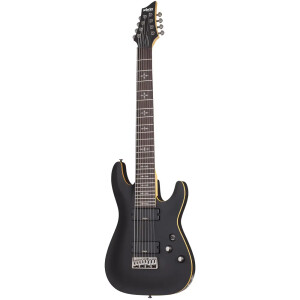 Schecter Demon-8 Elektro Gitar (Aged Black Satin) - Schecter