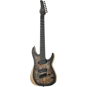 Schecter Reaper-7 Multiscale Elektro Gitar (Satin Charcoal Burst) - 1