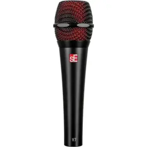 sE Electronics V7 Supercardioid Dynamic Vocal Mikrofonu (Siyah) - 1