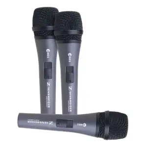 Sennheiser 3-Pack e 835-S Açma/Kapama Anahtarlı El Tipi Kardioid Dinamik Mikrofon Kiti (3'lü Paket) - 1