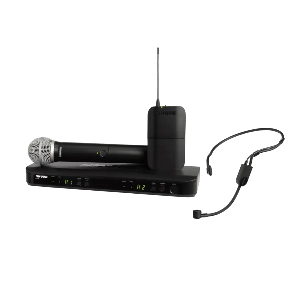 Shure BLX1288E/P31 PG58 El Tipi ve PGA31 Kulaklıklı Kablosuz Kombo Sistem - Shure