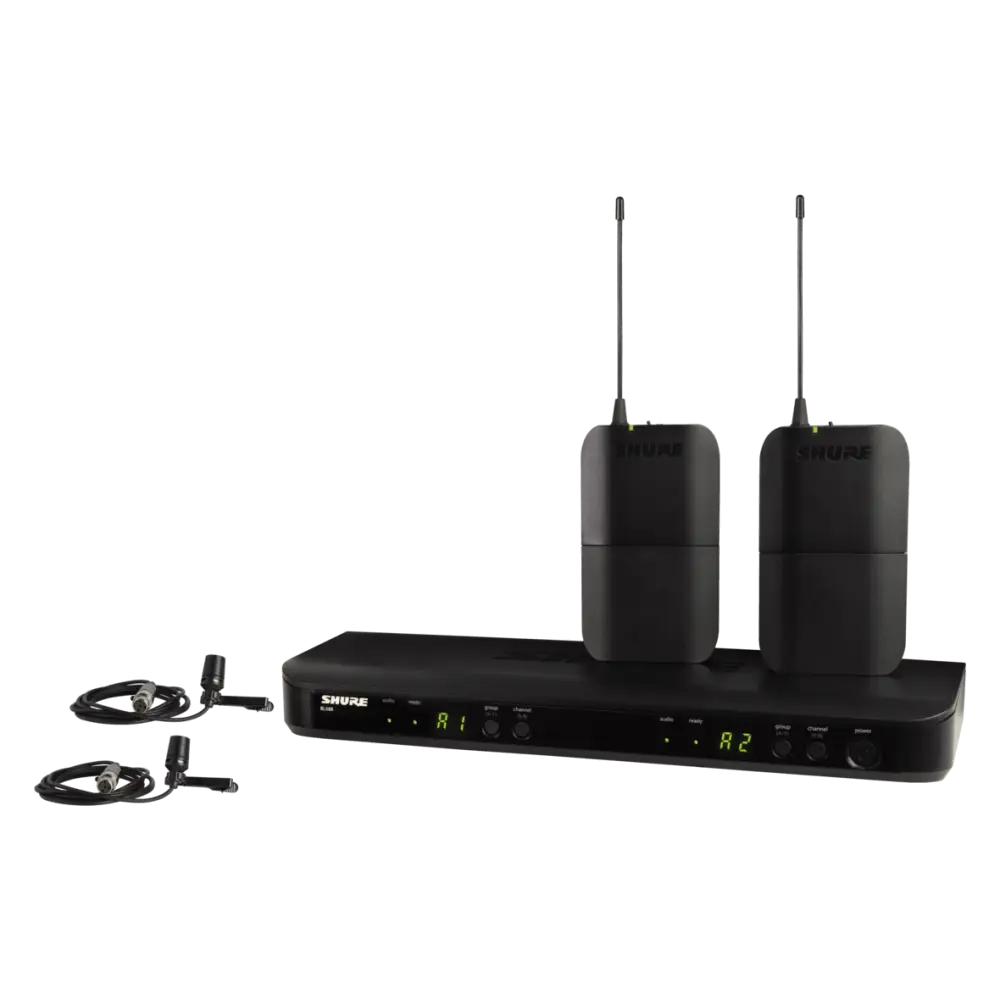 Shure BLX188E/CVL Yaka Mikrofonlu Kablosuz Çift Sunucu Sistemi - Shure
