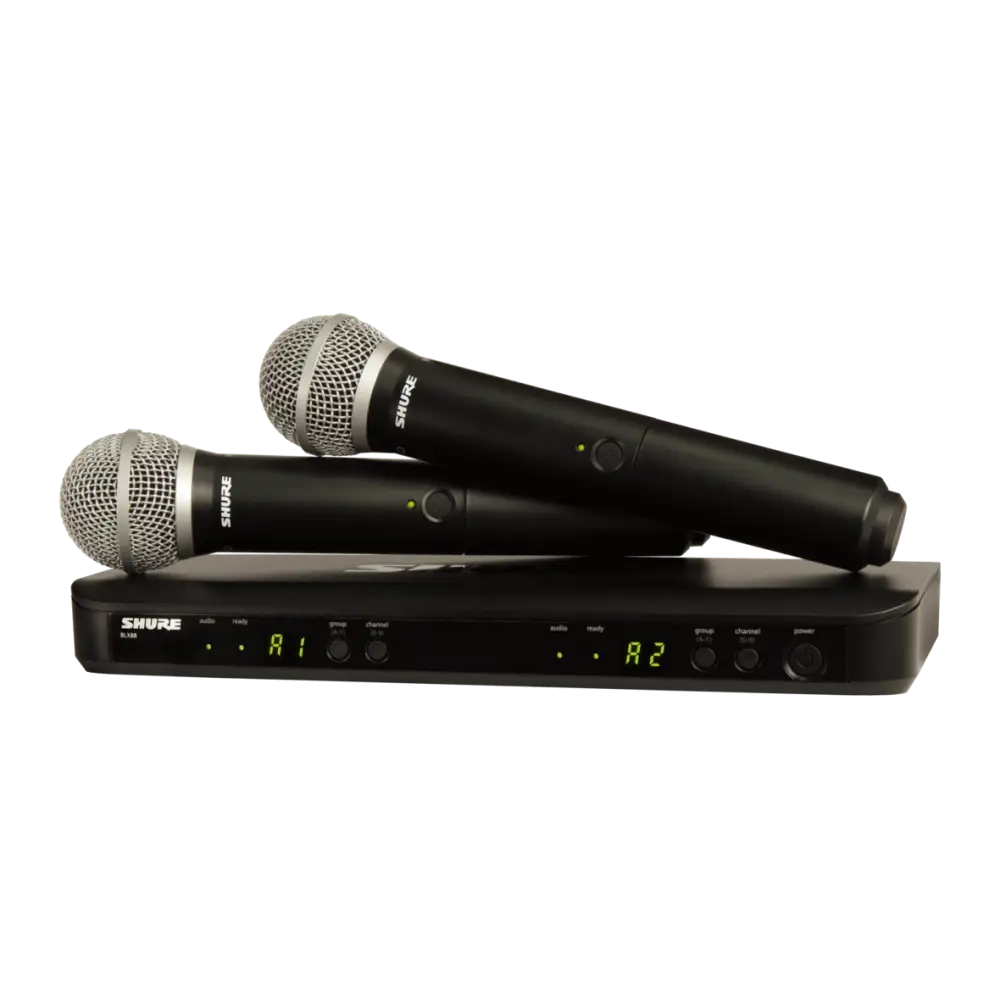 Shure BLX288E/PG58 El Vericisi ile Kablosuz Çift Vokal Sistemi - 1