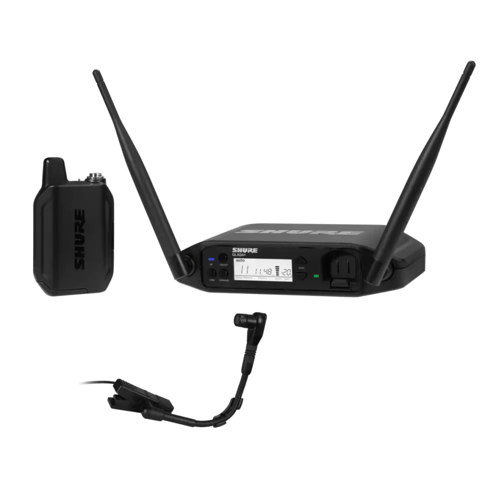 Shure GLXD14E/B98 Esnek Gooseneck Mikrofonlu Dijital Kablosuz Enstrüman Sistemi - Shure