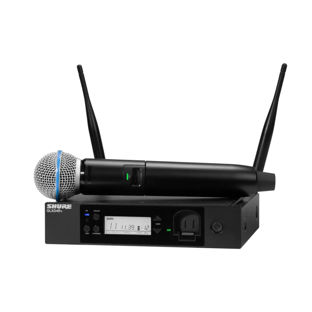 Shure GLXD24RE/B58 Vokal Mikrofonlu Dijital Kablosuz Rack Sistemi - 1