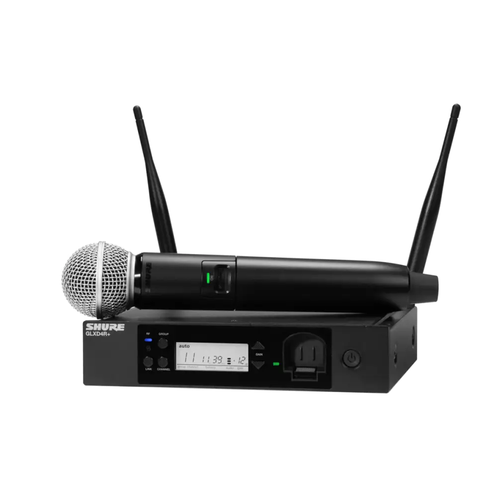 Shure GLXD24RE/SM58 Vokal Mikrofonlu Dijital Kablosuz Rack Sistemi - 1