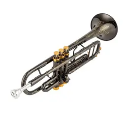 SILVER SDTR-2019B Trompet - Siyah - 3