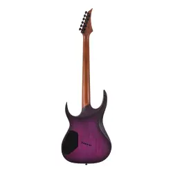 Solar A1.6FDPB-FF 6 Telli Multiscale Fan Fret Elektro Gitar (Flame Deep Purple Burst Matte) - 2