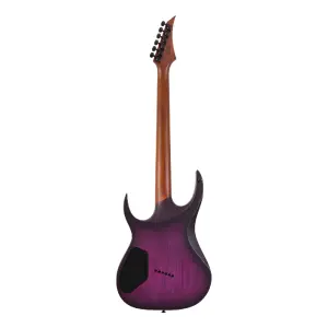 Solar A1.6FDPB-FF 6 Telli Multiscale Fan Fret Elektro Gitar (Flame Deep Purple Burst Matte) - 2