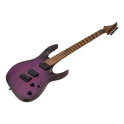 Solar A1.6FDPB-FF 6 Telli Multiscale Fan Fret Elektro Gitar (Flame Deep Purple Burst Matte) - 3