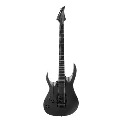 Solar A1.6FR Svart+ LH 6 Telli Floyd Rose Solak Elektro Gitar (Carbon Black Matte) - 1
