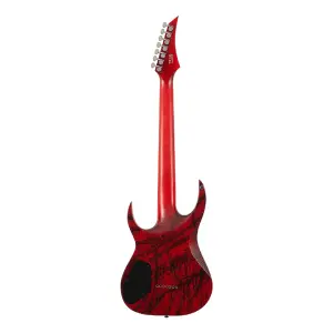 Solar A2.7Canibalismo+ 7 Telli Elektro Gitar (Blood Red Open Pore Matte / Blood Splatter) - 2