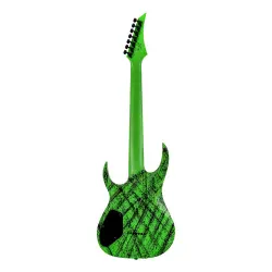 Solar A2.7GN Canibalismo+ 7 Telli Elektro Gitar (Green Neon Open Pore Matte / Black Splatter) - 2