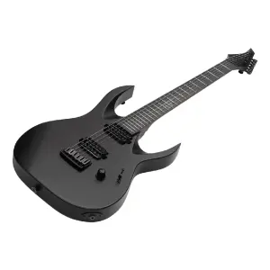 Solar AB6H Svart 6 Telli Elektro Gitar (Black on Black) - 3