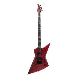 Solar E2.4Canibalismo 4 Telli Elektro Bas Gitar (Blood Red Open Pore / Blood Splatter) - 1