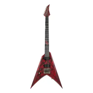 Solar V1.6 Canibalismo LH+ 6 Telli Solak Elektro Gitar (Blood Red Open Pore w/ Blood Splatter) - 1