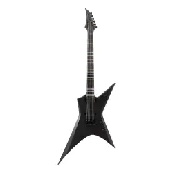 Solar X1.6Svart+ 6 Telli Elektro Gitar (Black Matte) - 1