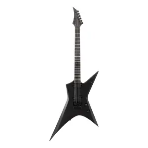 Solar X1.6Svart+ 6 Telli Elektro Gitar (Black Matte) - 1