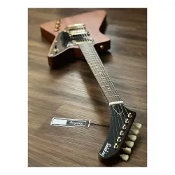 Soloking EX 1958 Mahogany Tribute Walnut Gold Hardware Elektro Gitar - 4