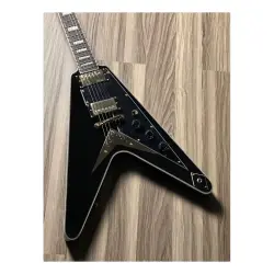 Soloking FV Custom Black Beauty Gold Hardware Jescar Elektro Gitar - 3