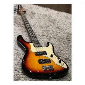 Soloking MJ-1 Classic Bass Roasted Maple Neck Rosewood FB 3 Tone Sunburst Elektro Bas Gitar - 1