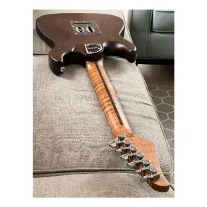 Soloking MS-1 Classic ASH MOD Torched Black Roasted Flame Neck Seymour Duncan TB-4 Elektro Gitar - 6
