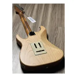 Soloking MS-1 Classic Flat Top FMN Roasted Flame Maple Neck Jeans Pacific Blue Elektro Gitar - 6