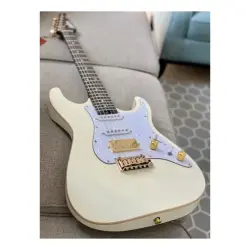 Soloking MS-1 Classic Flat Top Vintage White Rosewood Neck Elektro Gitar - Soloking Guitars