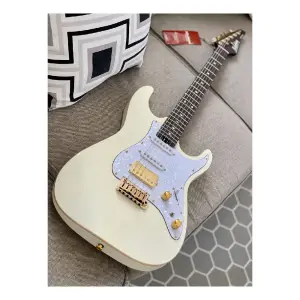Soloking MS-1 Classic Flat Top Vintage White Rosewood Neck Elektro Gitar - 2