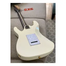 Soloking MS-1 Classic Flat Top Vintage White Rosewood Neck Elektro Gitar - 3